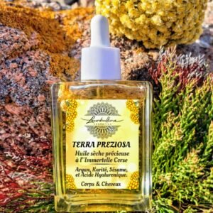 Huile Précieuse à l’Immortelle Corse et Acide Hyaluronique Corps & Cheveux 100ml